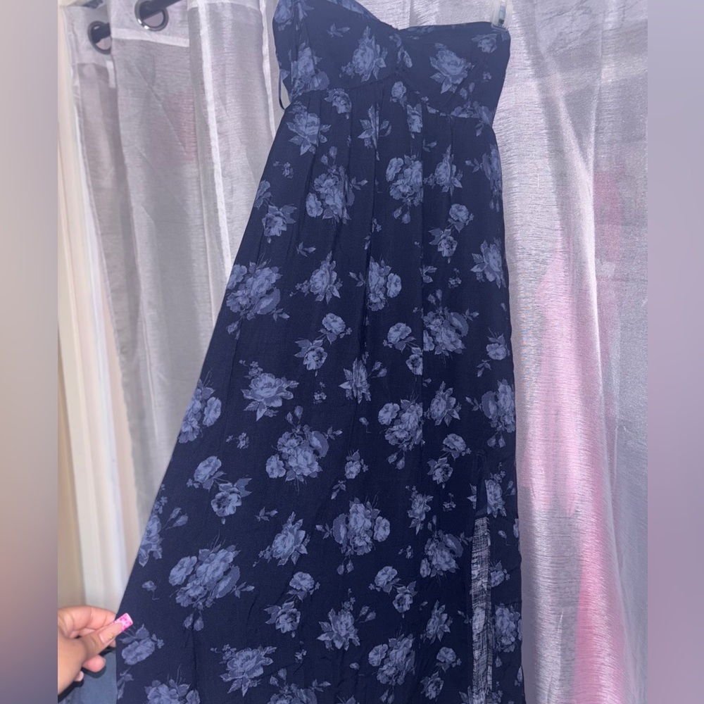 Floral Strapless Maxi Dress